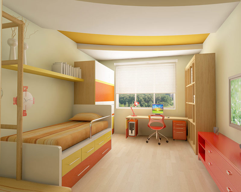 Планировка детской комнаты 9 кв м с элементами гипсокартона